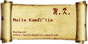 Malle Kamélia névjegykártya